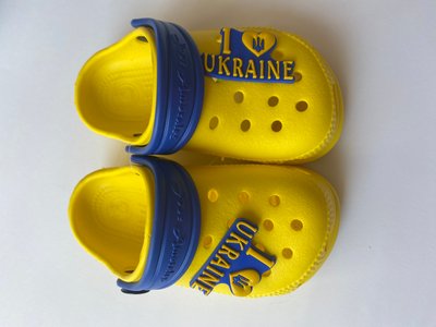 Дитяче взуття з піни,жовто-блакитного кольору 07 фото